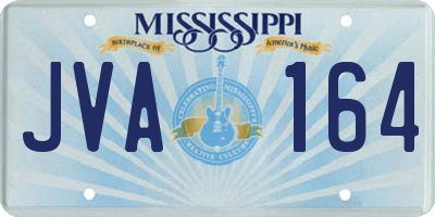 MS license plate JVA164