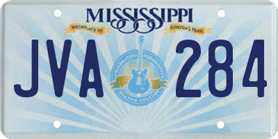 MS license plate JVA284