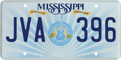 MS license plate JVA396