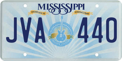 MS license plate JVA440