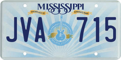 MS license plate JVA715