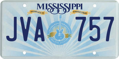 MS license plate JVA757