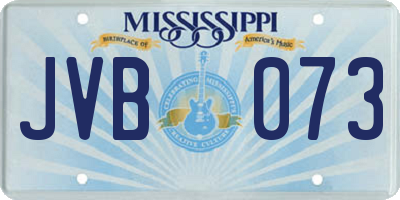 MS license plate JVB073