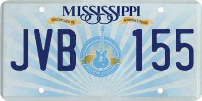 MS license plate JVB155