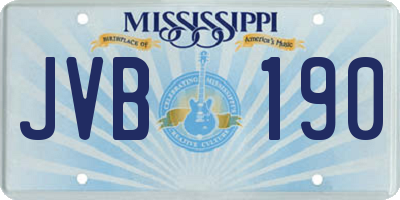 MS license plate JVB190