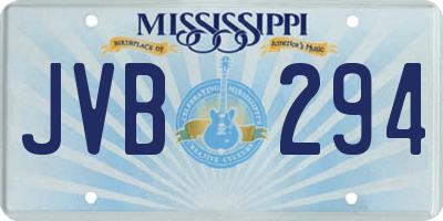 MS license plate JVB294