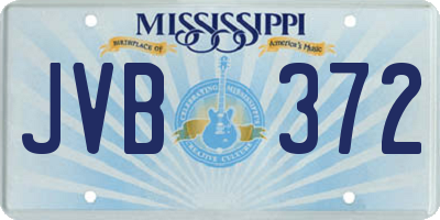MS license plate JVB372