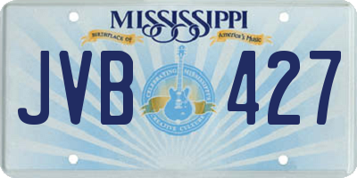 MS license plate JVB427