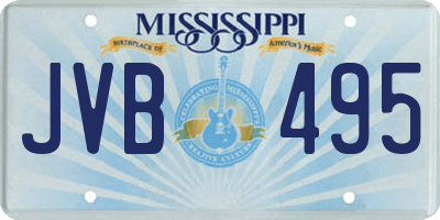 MS license plate JVB495