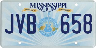 MS license plate JVB658