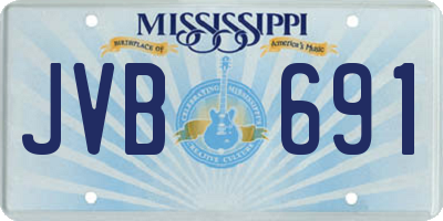 MS license plate JVB691