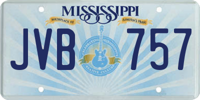 MS license plate JVB757