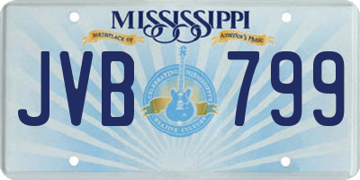 MS license plate JVB799