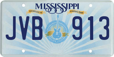 MS license plate JVB913