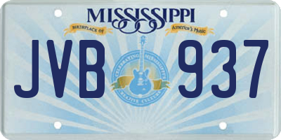 MS license plate JVB937