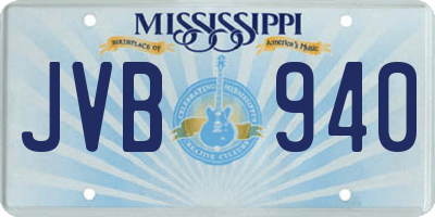 MS license plate JVB940