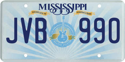 MS license plate JVB990