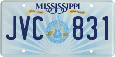 MS license plate JVC831
