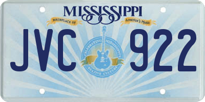 MS license plate JVC922