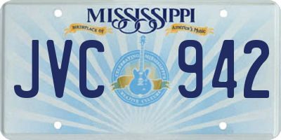 MS license plate JVC942