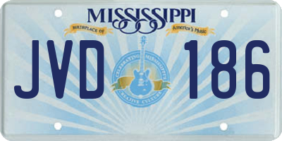 MS license plate JVD186