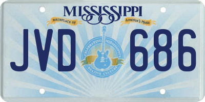 MS license plate JVD686