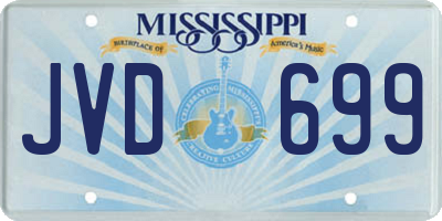 MS license plate JVD699