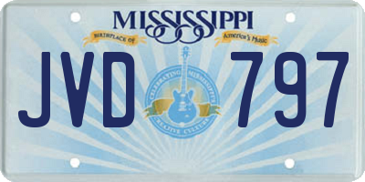 MS license plate JVD797