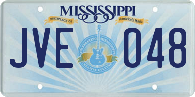 MS license plate JVE048