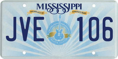 MS license plate JVE106