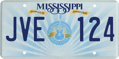 MS license plate JVE124