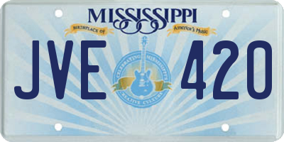 MS license plate JVE420