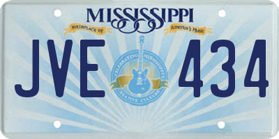 MS license plate JVE434