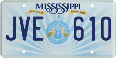 MS license plate JVE610