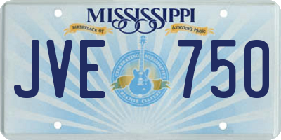 MS license plate JVE750
