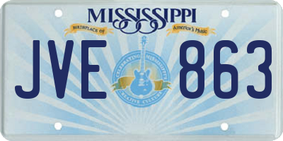 MS license plate JVE863