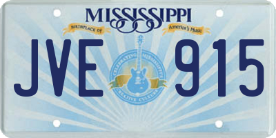 MS license plate JVE915
