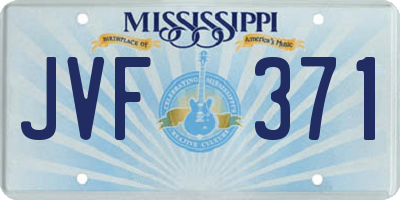 MS license plate JVF371