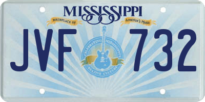 MS license plate JVF732