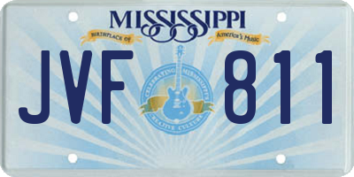 MS license plate JVF811