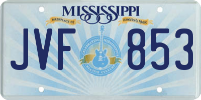 MS license plate JVF853