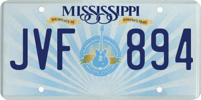 MS license plate JVF894