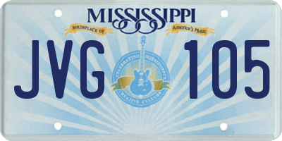 MS license plate JVG105