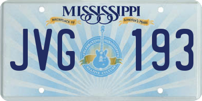 MS license plate JVG193
