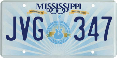 MS license plate JVG347