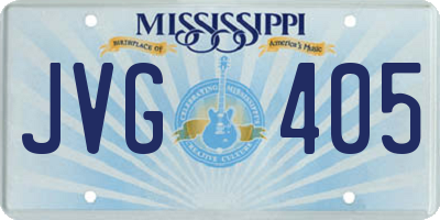 MS license plate JVG405
