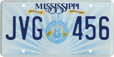 MS license plate JVG456