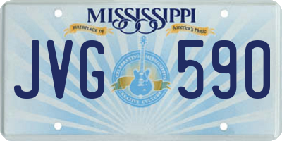 MS license plate JVG590