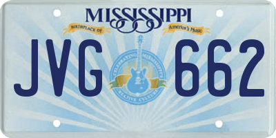 MS license plate JVG662