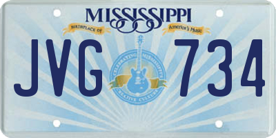 MS license plate JVG734